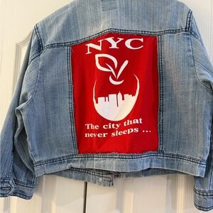 Denim Jacket with NYC Red Patch